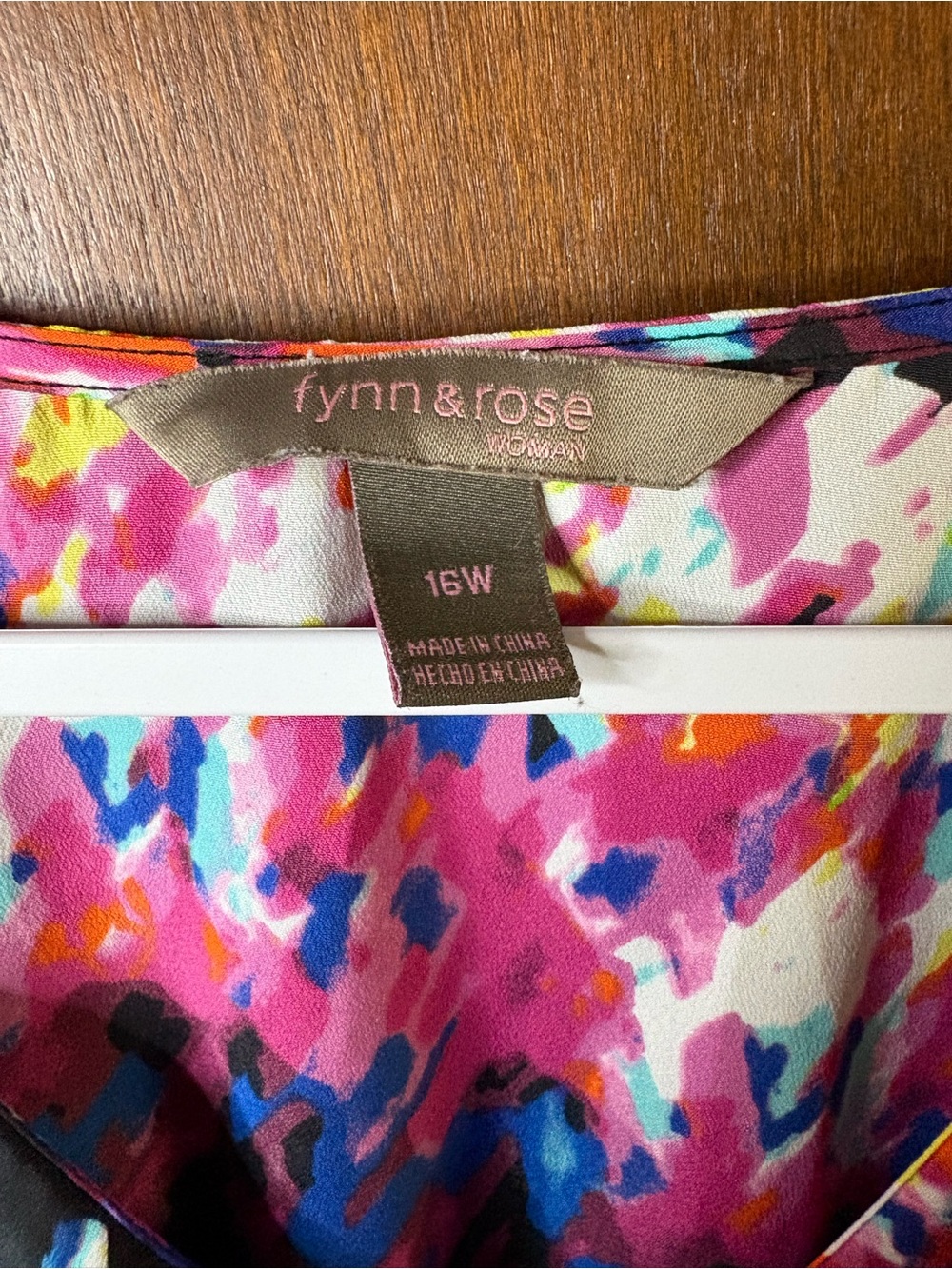 Colorful Abstract Print Ruffle Dress - Pink Multi - Picture 3 of 3